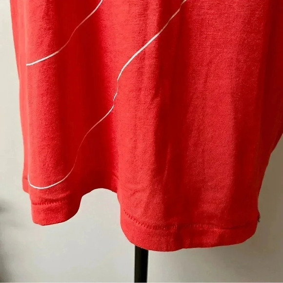 Nike Coral Red Racerback Tank Top Medium Block Logo Activewear Shirt - Picture 4 of 11